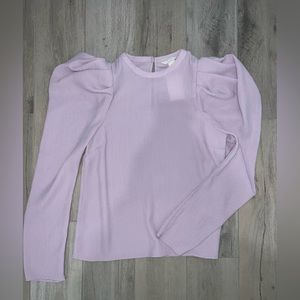 Lavender Puff Sleeve Blouse